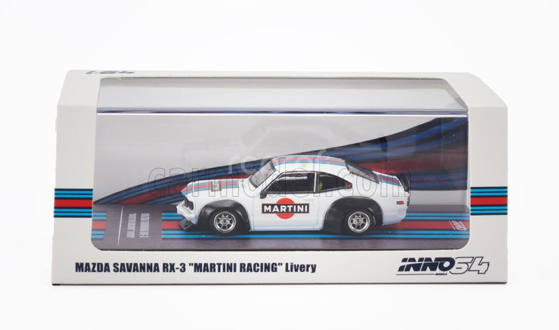 Inno-models Mazda Savanna Rx3 Martini Racing Livery Racing 1978 1:64 Bílá Modrá Červená
