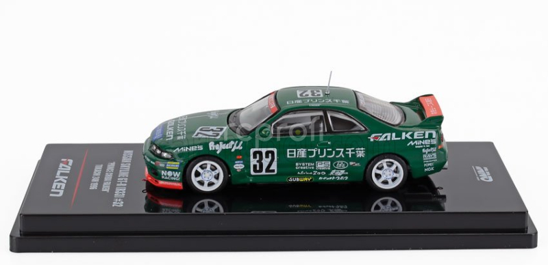 Inno-models Nissan Skyline Gt-r (r33) N 32 N1 Prince Chiba Falken N1 Super Endurance Series 24h Tokachi 1996 1:64 Zelená