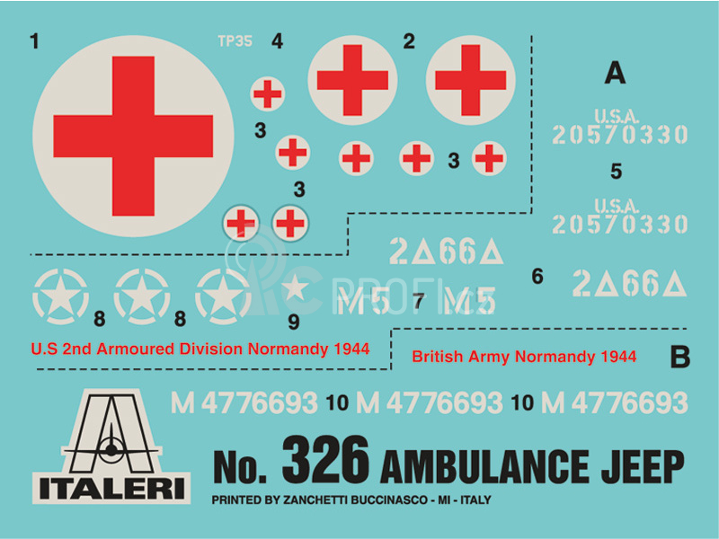 Italeri 1/4 Ton. 4x4 Ambulance Jeep (1:35)