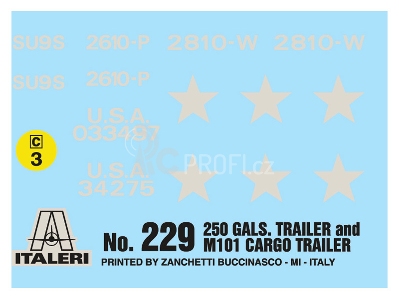 Italeri 250 GAL.S TANK TRAILER - M101 CARGO TRAILER (1:35)