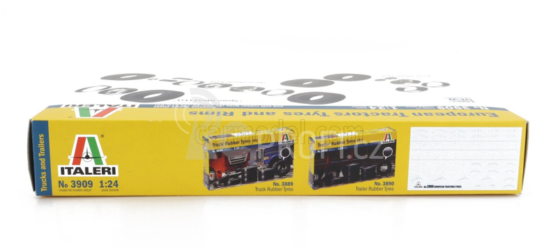 Italeri Accessories Set 8x European Tires And Rims For Truck 1:24 /