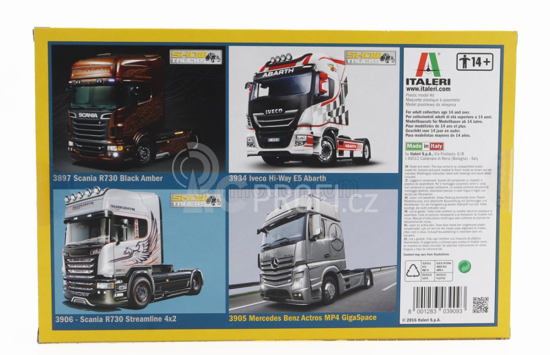Italeri Accessories Set 8x European Tires And Rims For Truck 1:24 /