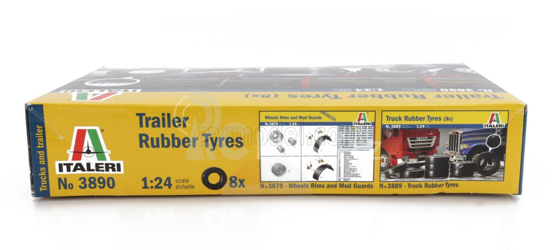 Italeri Accessories Set 8x Rubber Tires For Truck 1:24 /