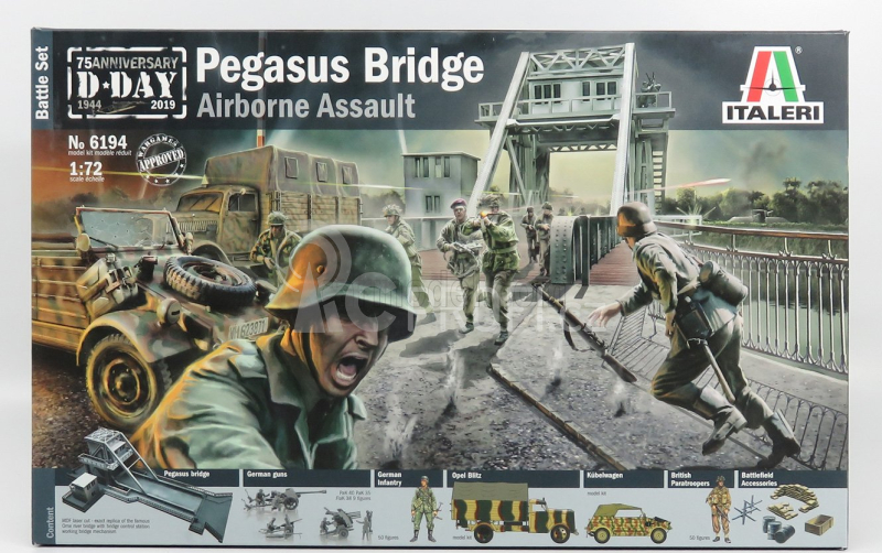 Italeri Accessories War Battle Set Pegasus Bridge Airborne Assault - 75th Anniversary D-day 1944-2019 1:72 /