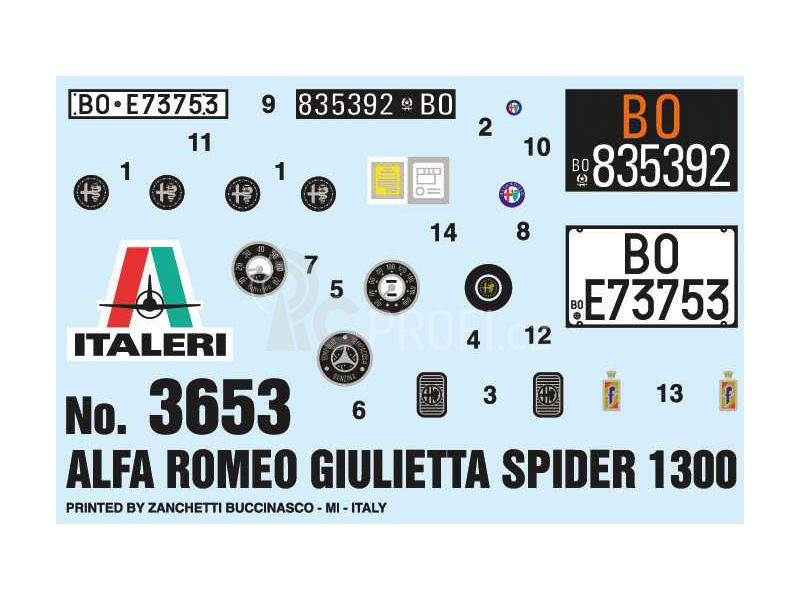 Italeri Alfa Romeo Giulietta Spider 1300 (1:24)