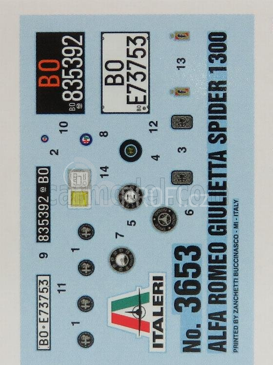Italeri Alfa romeo Giulietta Spider 1300 1961 1:24 /