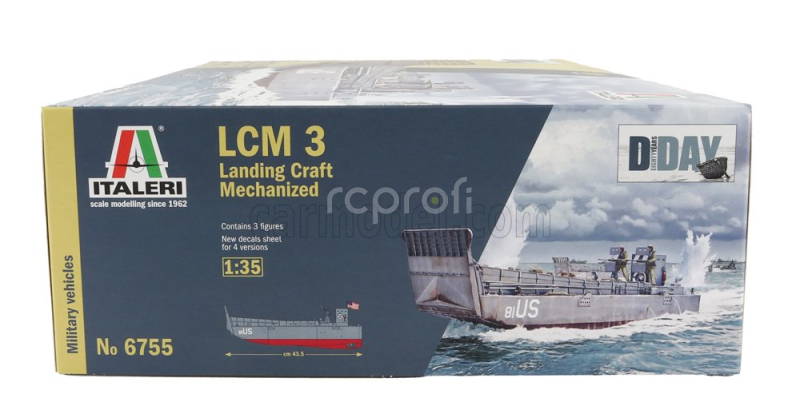 Italeri Boat Lcm3 Landing Craft Military D-day Normandy 1944 1:35 /