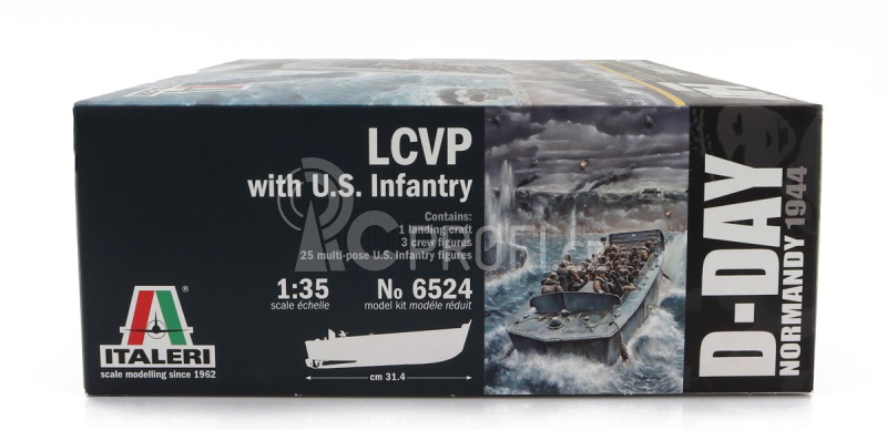 Italeri Boat Lcvp Landing Craft With Usa Infantry Military D-day Normandy 1944 1:35 /