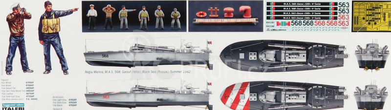 Italeri Boat Mas M.a.s. 563/568 Military With Crew 1:35 /