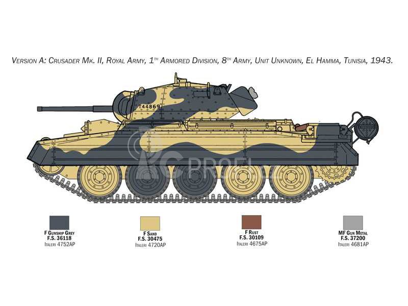 Italeri Crusader Mk. II s 8. armádní pěchotou (1:35)