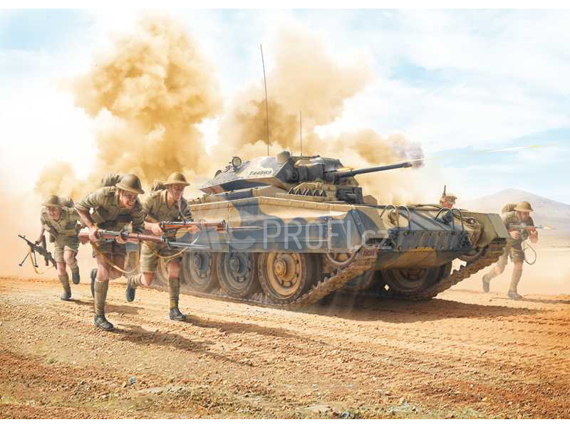 Italeri Crusader Mk. II s 8. armádní pěchotou (1:35)