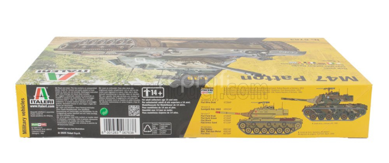 Italeri Datp Tank M47 Patton Wwii - Us Army - Nato Army 1945 - 1980 Military 1:35 /