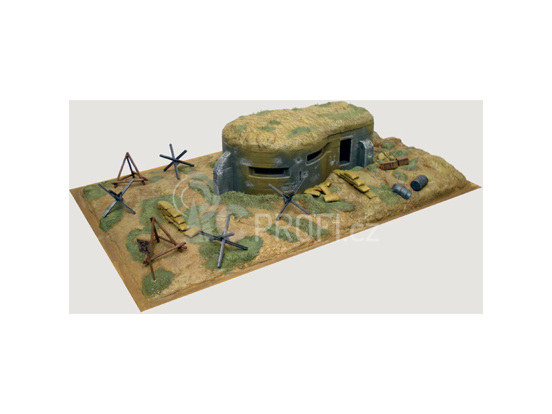 Italeri diorama Bunkr s příslušenstvím WW2 (1:72)