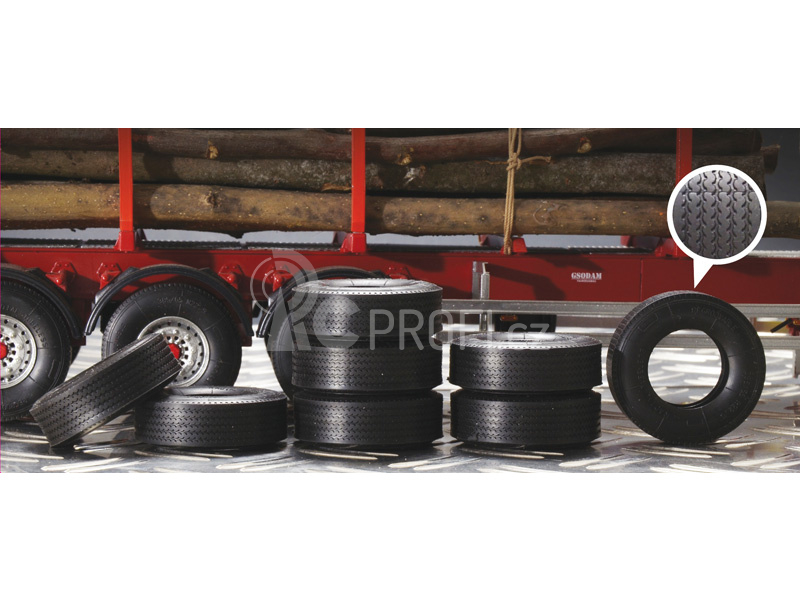 Italeri doplňky - TRAILER RUBBER TYRES (8x) (1:24)