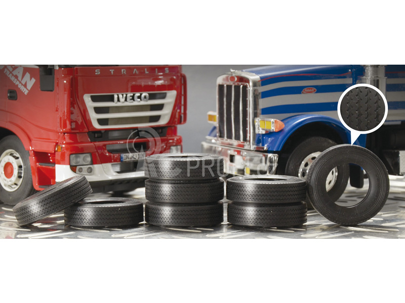Italeri doplňky - TRUCK RUBBER TYRES (8x) (1:24)