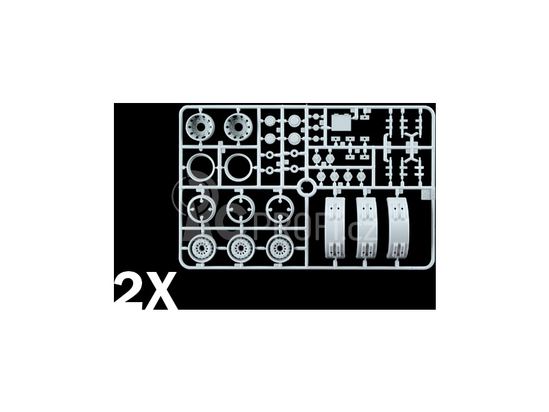 Italeri doplňky - WHEELS RIMS and MUD GUARDS (1:24)