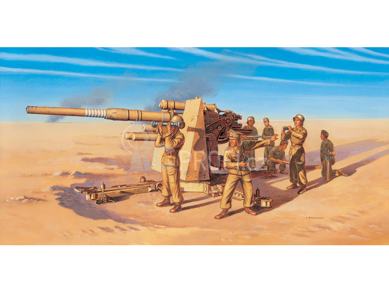 Italeri Easy Kit - 8.8 CM FLAK 37 AA GUN with crew (1:72)