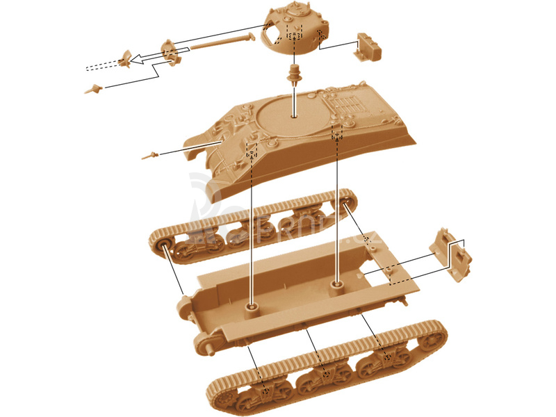 Italeri Easy Kit - M4A2 SHERMAN III (1:72)