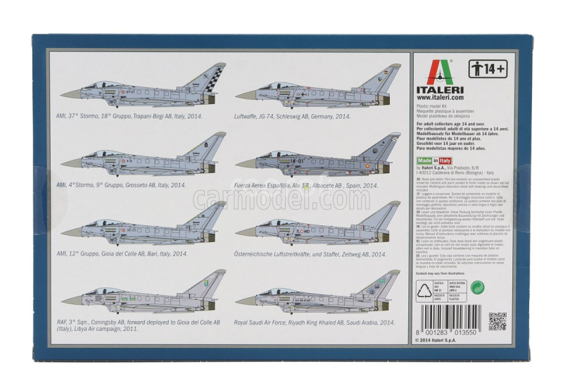 Italeri Eurofighter Ef-2000 Typhoon Airplane Single Seater Military 1994 1:72 /