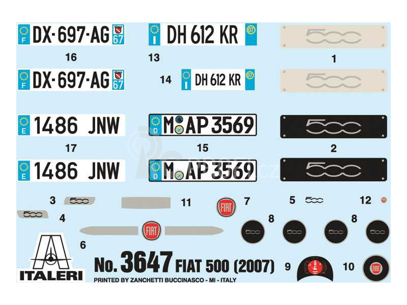 Italeri Fiat 500 (2007) (1:24)