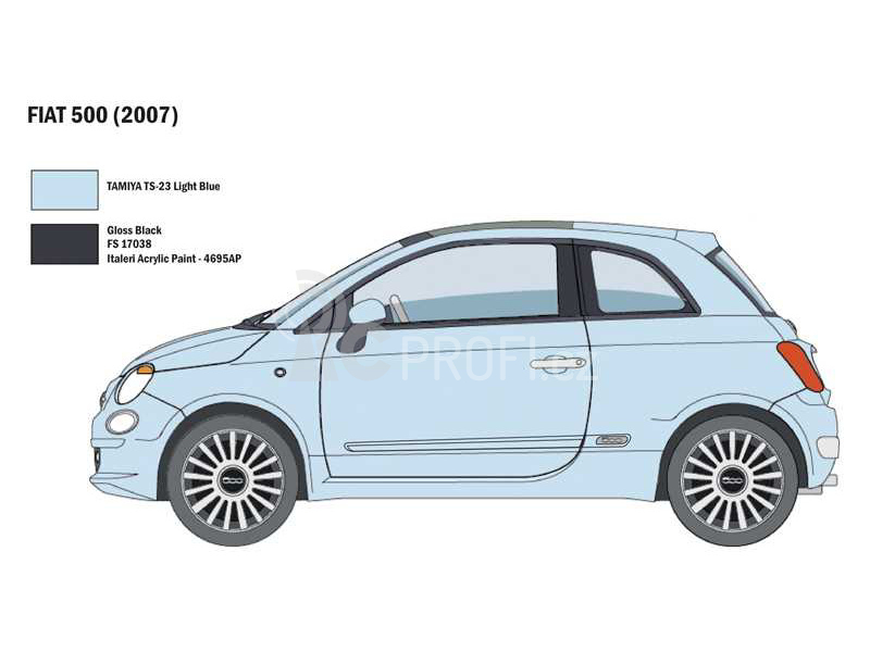 Italeri Fiat 500 (2007) (1:24)