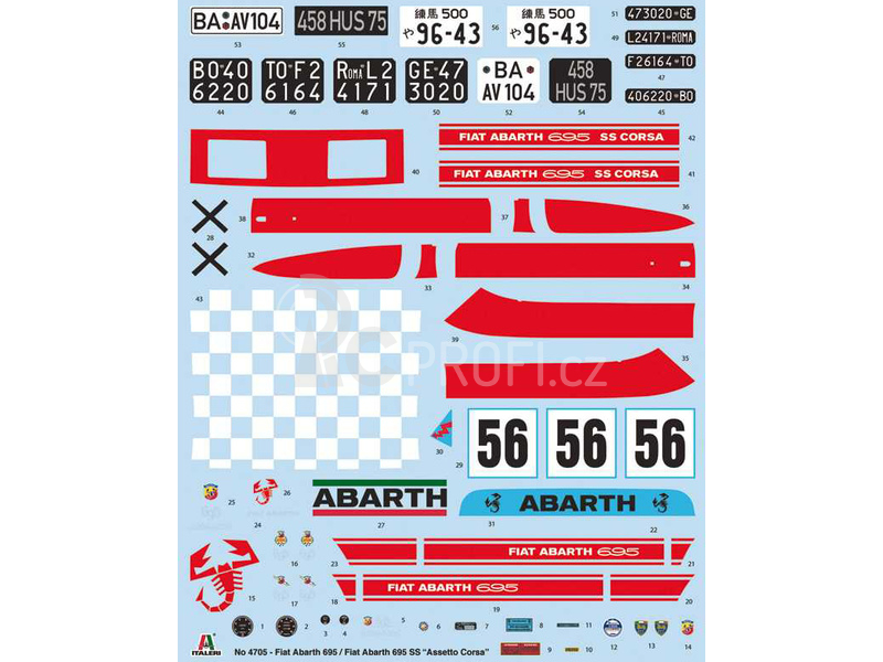 Italeri Fiat Abarth 695SS/Assetto Corsa (1:12)