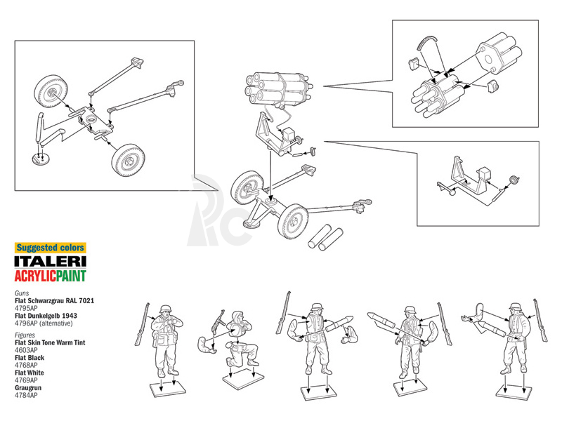 Italeri figurky - 7071 - 15 cm. NEBELWERFER 41 with CREW (1:72)