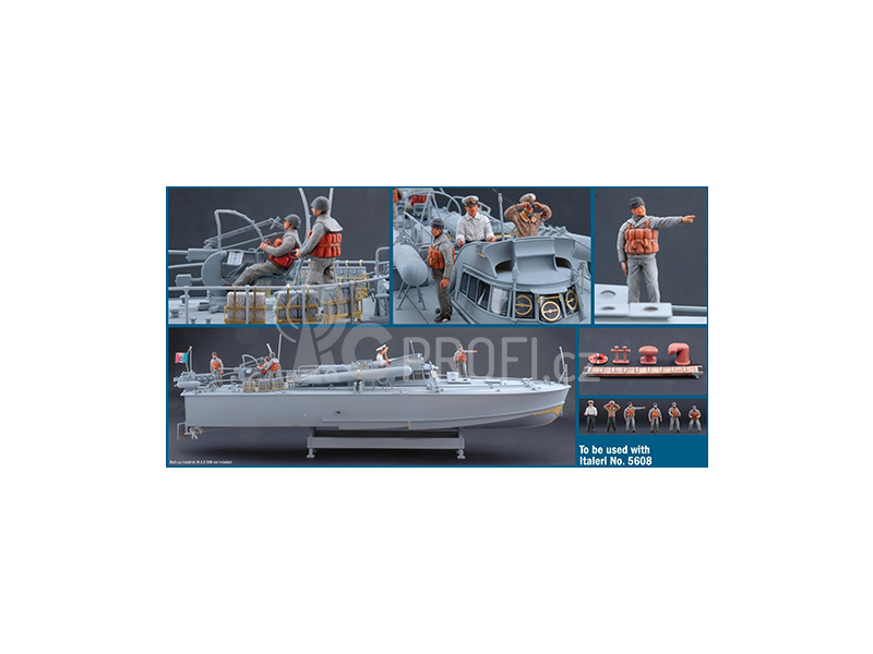 Italeri figurky - M.A.S. CREW and ACCESSORIES (1:35)