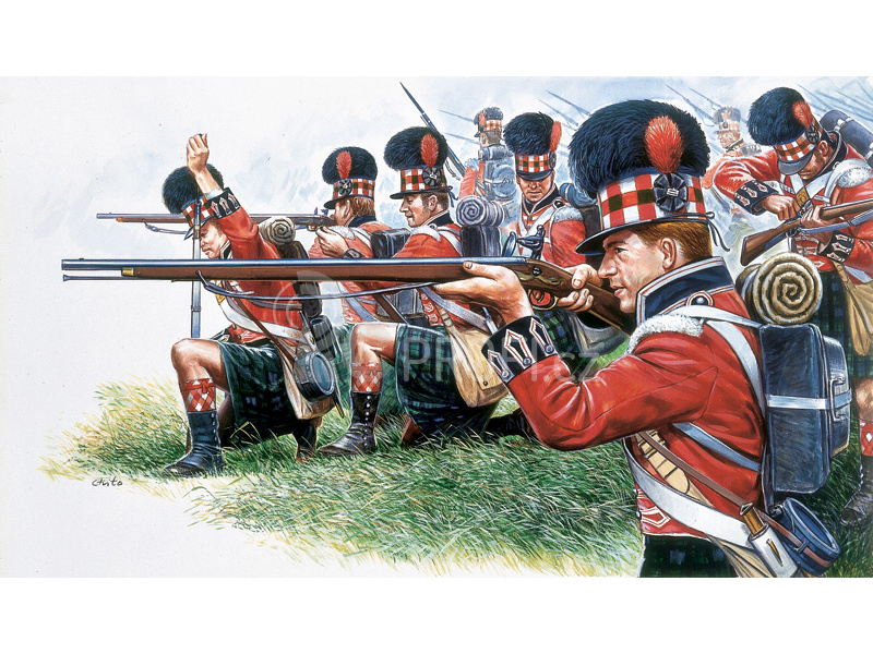 Italeri figurky - NAPOL. WARS: HIGHLANDER INFANTRY (1815) (1:72)