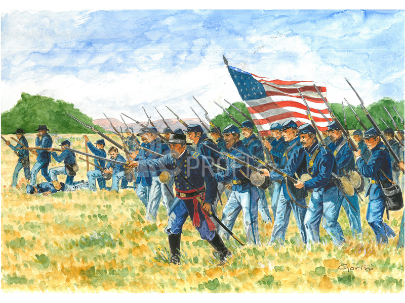 Italeri figurky - UNION INFANTRY (AMERICAN CIVIL WAR) (1:72)