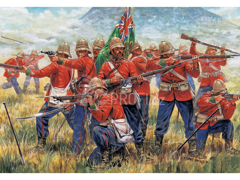 Italeri figurky - ZULU WARS - BRITISH INFANTRY (1:72)