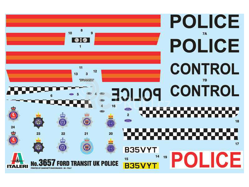 Italeri Ford Transit UK Police (1:24)