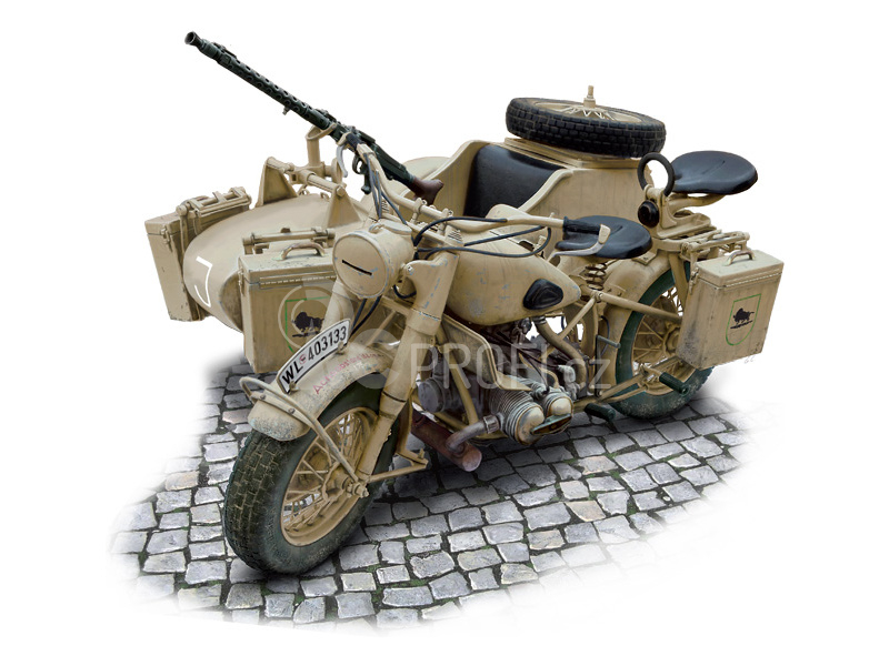 Italeri German Military Motorcycle with Sidecar (1:9)