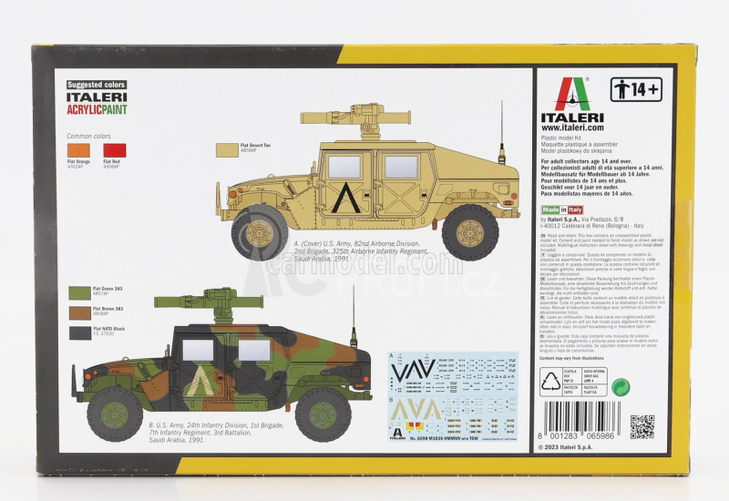 Italeri Hummer M1036 Hmmwv Military Tow Carrier 1966 1:35 /