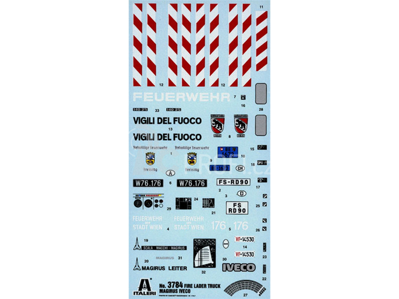 Italeri Iveco Magirus DLK 26-12 Fire Ladder Truck (1:24)
