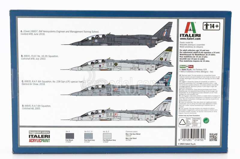 Italeri Jaguar T.2 R.a.f Trainer Military Airplane 1970 1:72 /