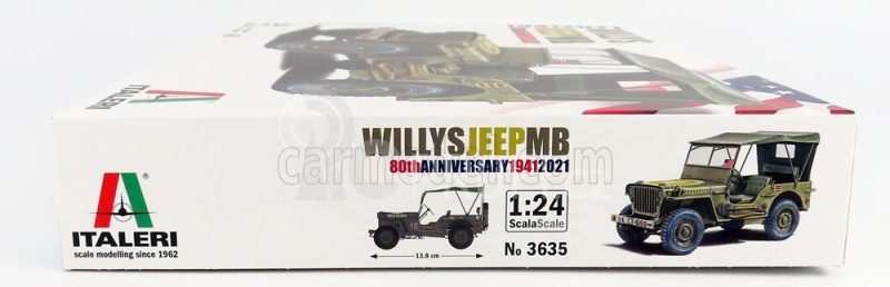 Italeri Jeep Willy Mb Us Army Military Soft-top 1942 1:24 /