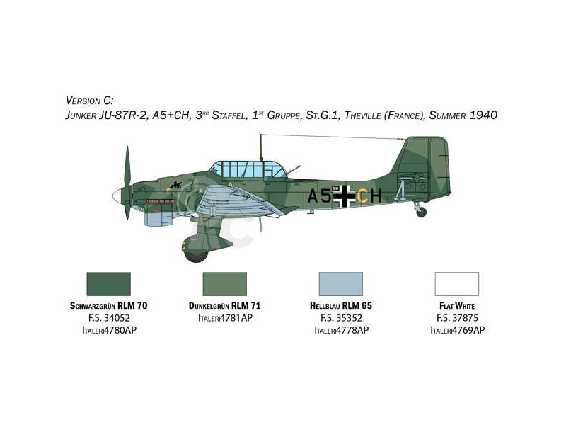 Italeri Junkers Ju-87B Stuka - bitva o Británii 80. výročí (1:48)