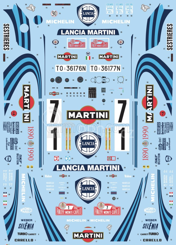 Italeri Lancia Delta Hf Integrale Martini 16v N 1 + Delta Hf Integrale 16v Martini N 7 1:12