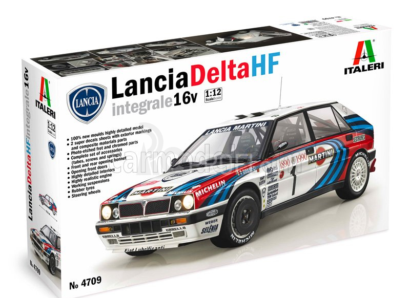 Italeri Lancia Delta Hf Integrale Martini 16v N 1 + Delta Hf Integrale 16v Martini N 7 1:12