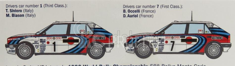 Italeri Lancia Delta Hf Integrale Martini 16v N 1 + Delta Hf Integrale 16v Martini N 7 1:24