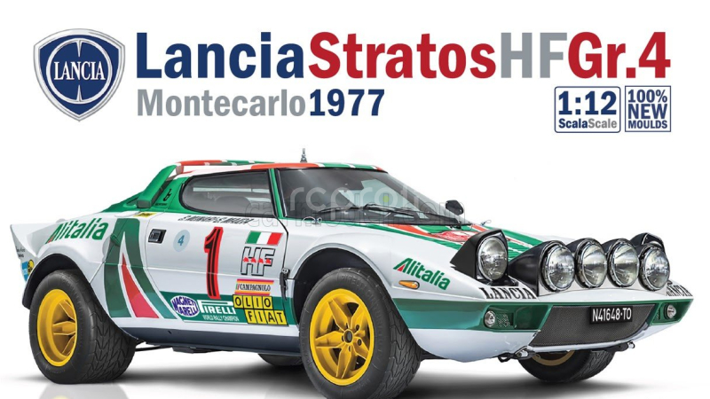 Italeri Lancia Stratos Hf Alitalia Gr.4 (night Version) N 1 Winner Rally Montecarlo 1977 Sandro Munari - Silvio Maiga + Stratos Hf Street Version 1974 1:12 /
