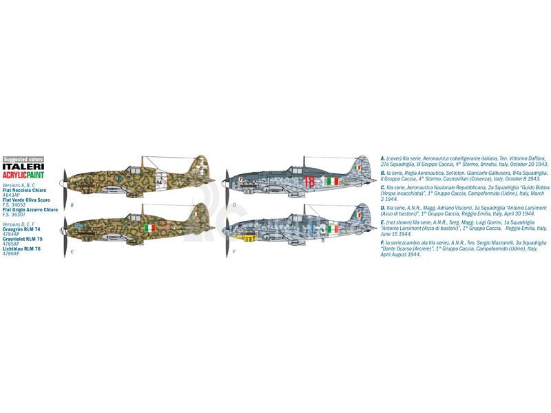 Italeri letadlo Macchi MC.205 Veltro (1:48)
