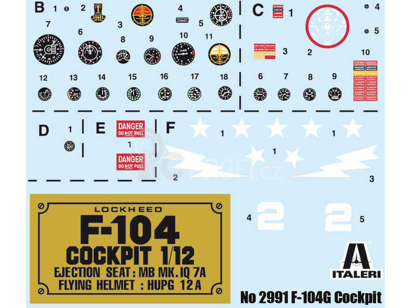 Italeri Lockheed F-104 G Starfighter - kokpit (1:12)