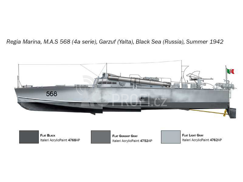 Italeri M.A.S. 563/568 s posádkou (1:35)