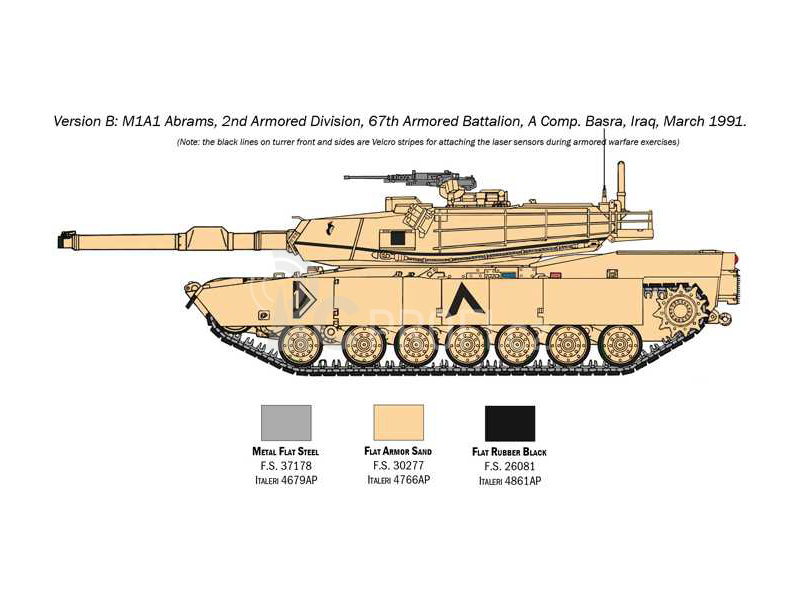Italeri M1A2 Abrams s posádkou (1:35)