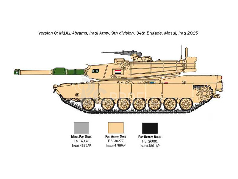 Italeri M1A2 Abrams s posádkou (1:35)