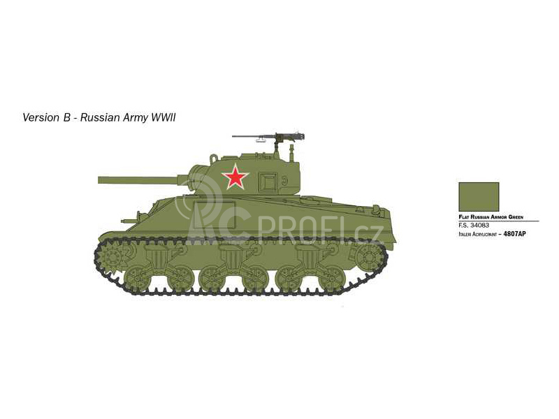 Italeri M4 Sherman 75mm (1:56)