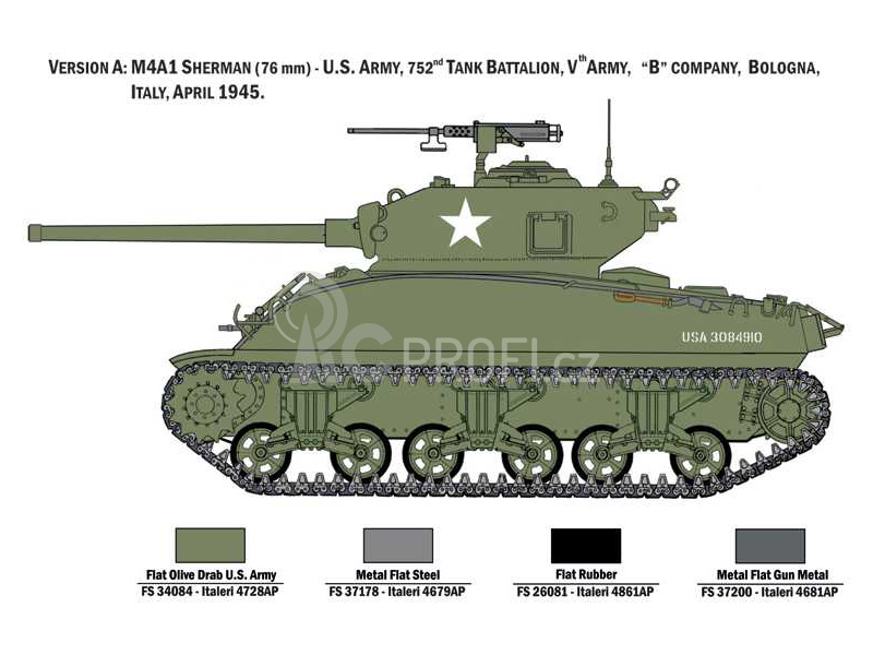 Italeri M4A1 Sherman s U.S. pěchotou (1:35)