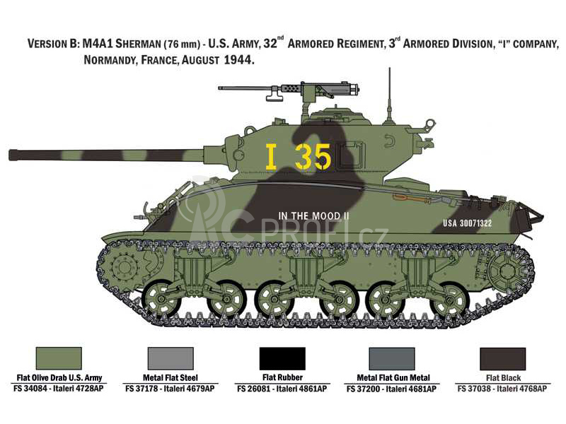 Italeri M4A1 Sherman s U.S. pěchotou (1:35)